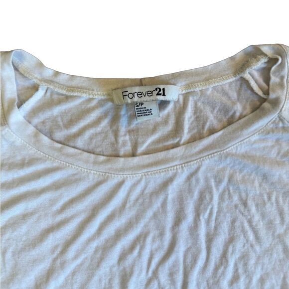 ❤️🔥Forever 21 Blue & White Chunky Stripes Oversized Tee Shirt - Size Small - Picture 4 of 5